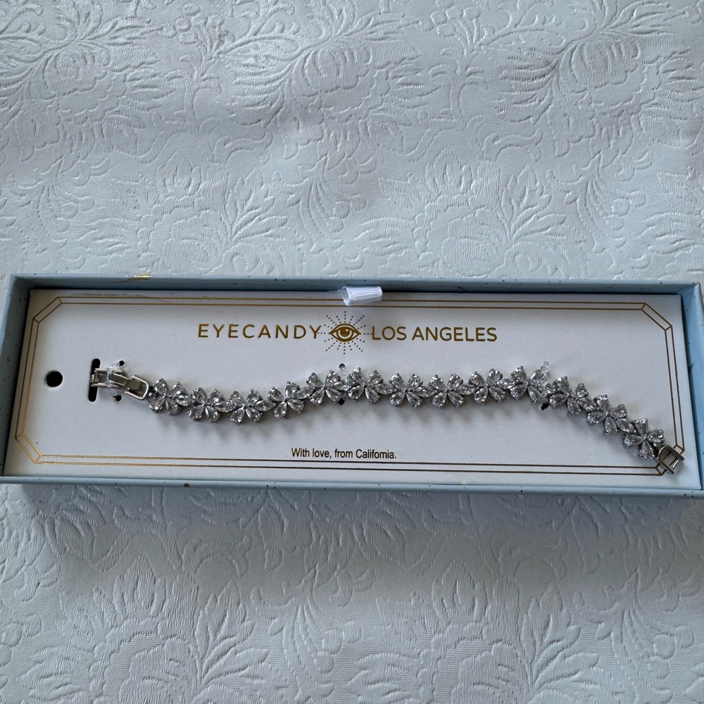 Eye Candy Crystal Flower Bracelet